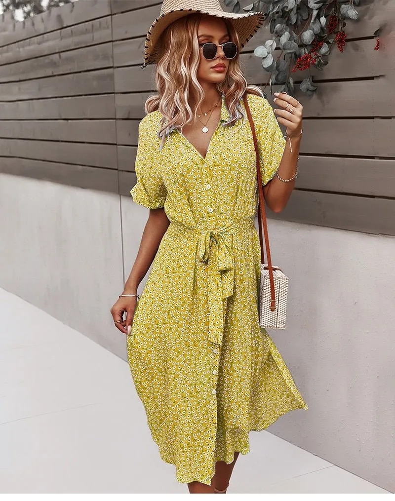 Lyra | Summer Button Dress