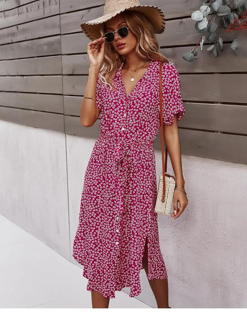 Lyra | Summer Button Dress