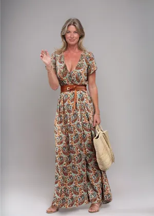 Marlene™ | Hippie Maxi Dress with Paisley Pattern