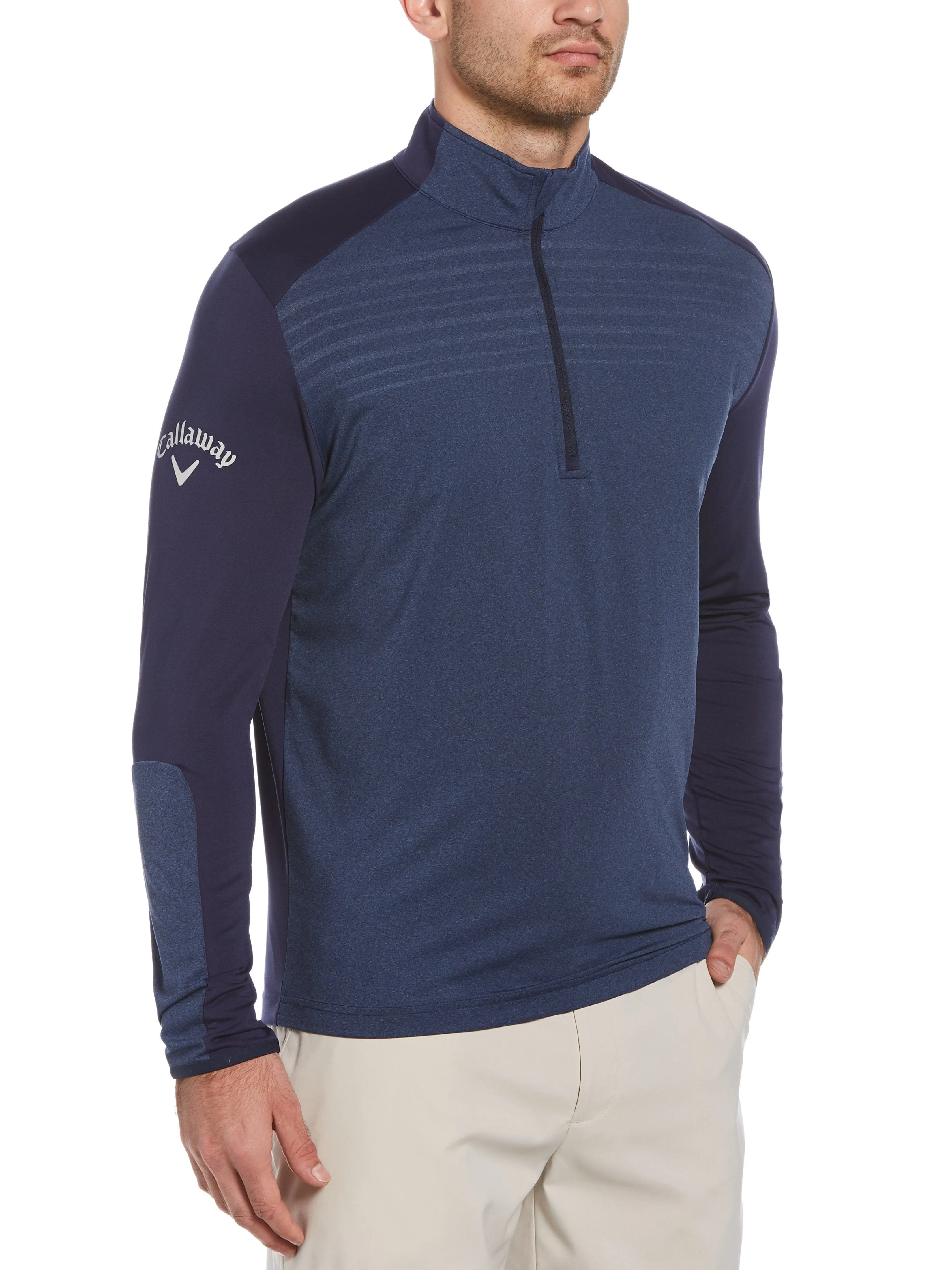 Mens Lightweight 1/4 Zip Aquapel Sweater