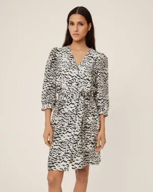 MSCH Philida Marie 3/4 Dress - Black Abstract