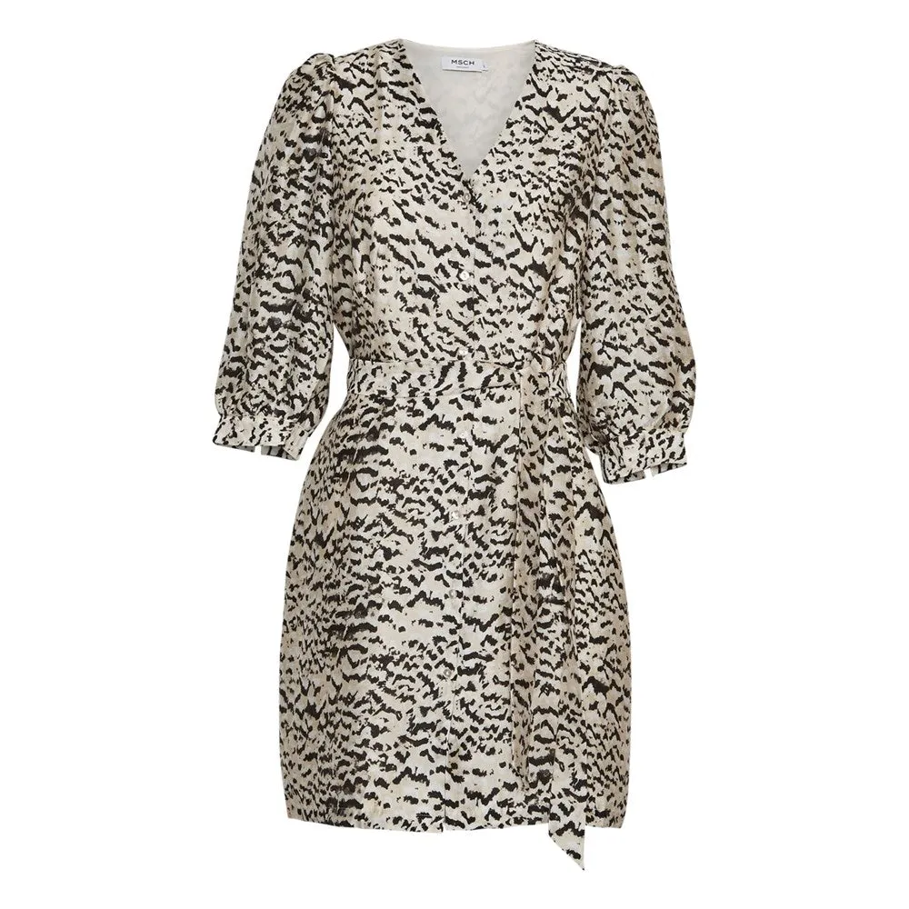 MSCH Philida Marie 3/4 Dress - Black Abstract