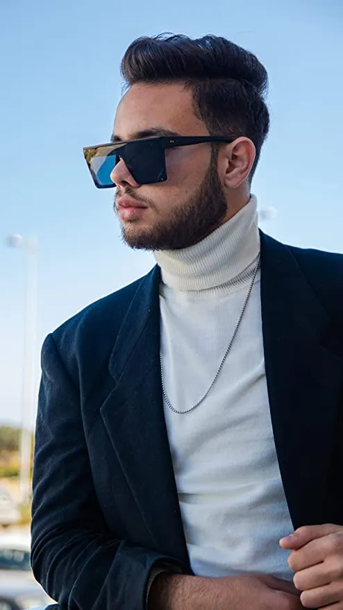 New FEISEDY Fashion Oversize Siamese Lens Sunglasses Women Men Succinct Style UV400 B2470