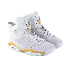 Nike Women's Air Jordan 6 Retro "Pearl" Pure Platinum/Glacier Blue/Metallic Gold DQ4914-074