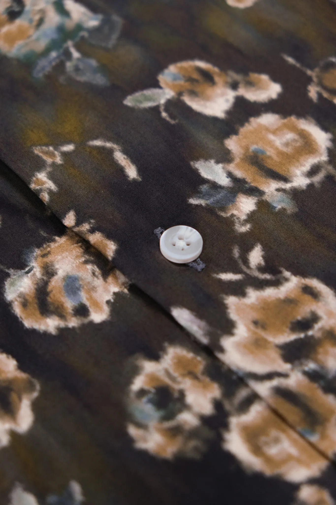 Noir Botanical Printed Short Sleeve Shirt