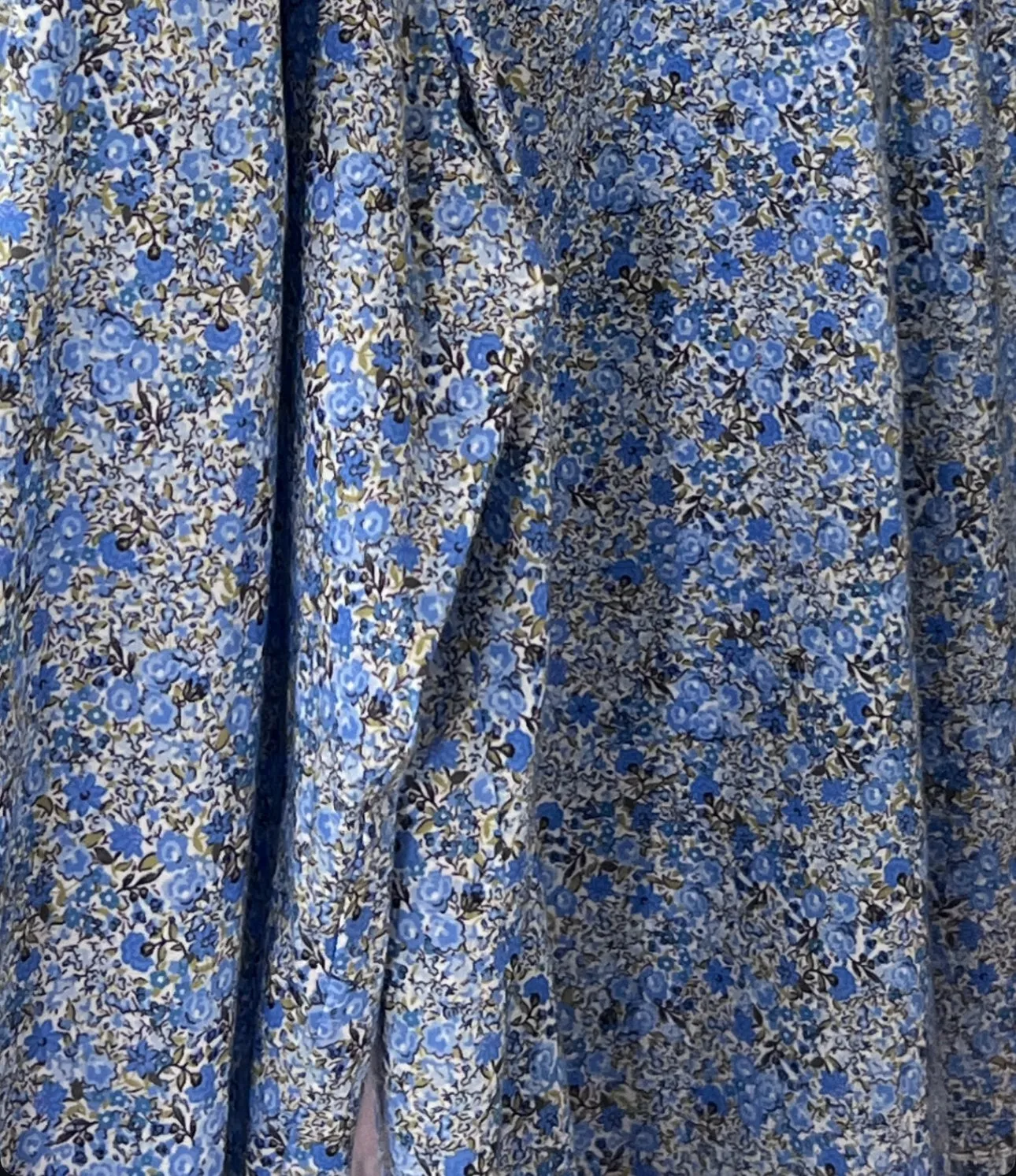 Oak Meadow - Paloma Midi Dress in French Blue Ditsy