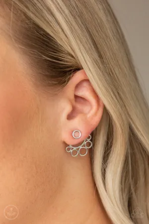Paparazzi - Completely Surrounded - Silver Earring