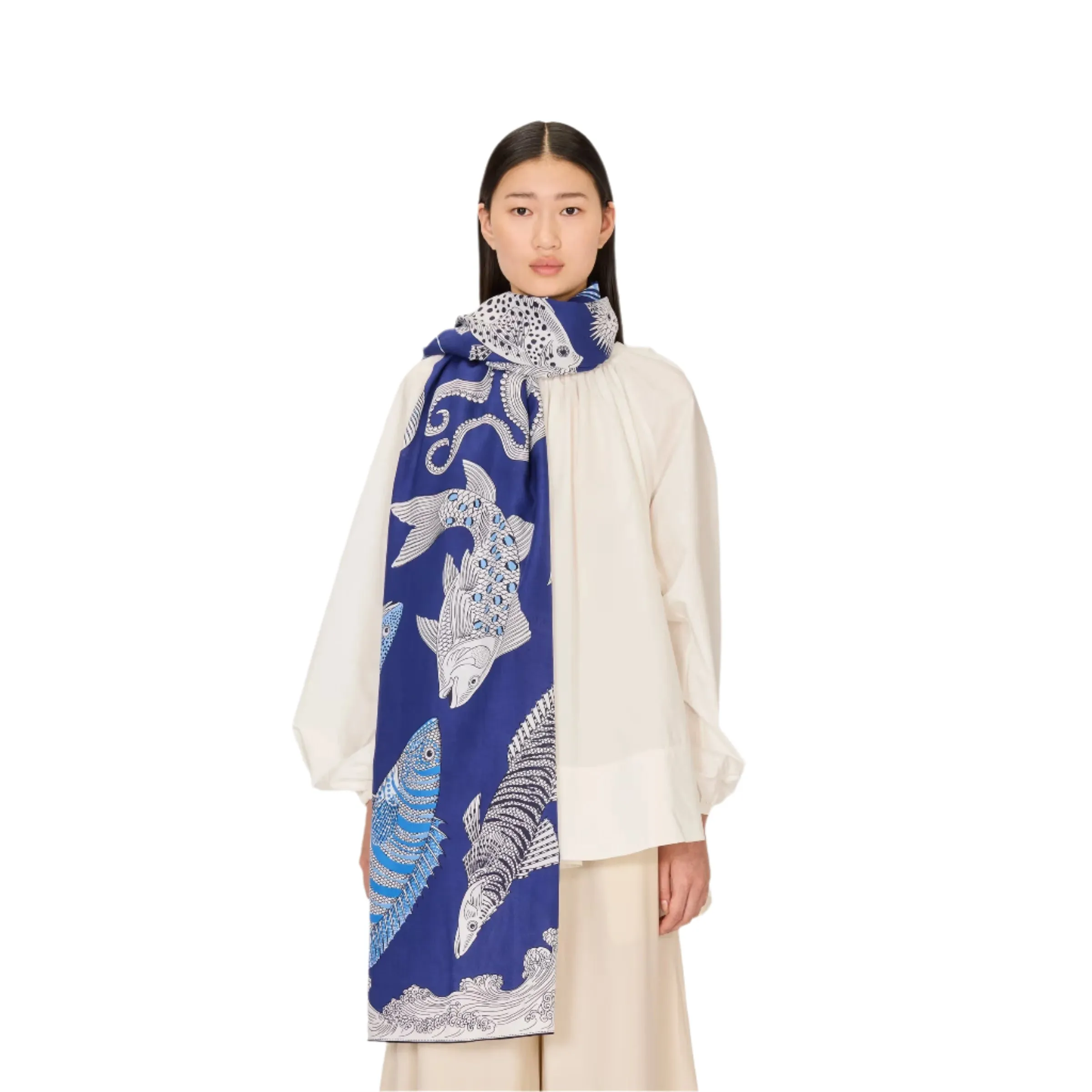 Poseidon Scarf, Blue