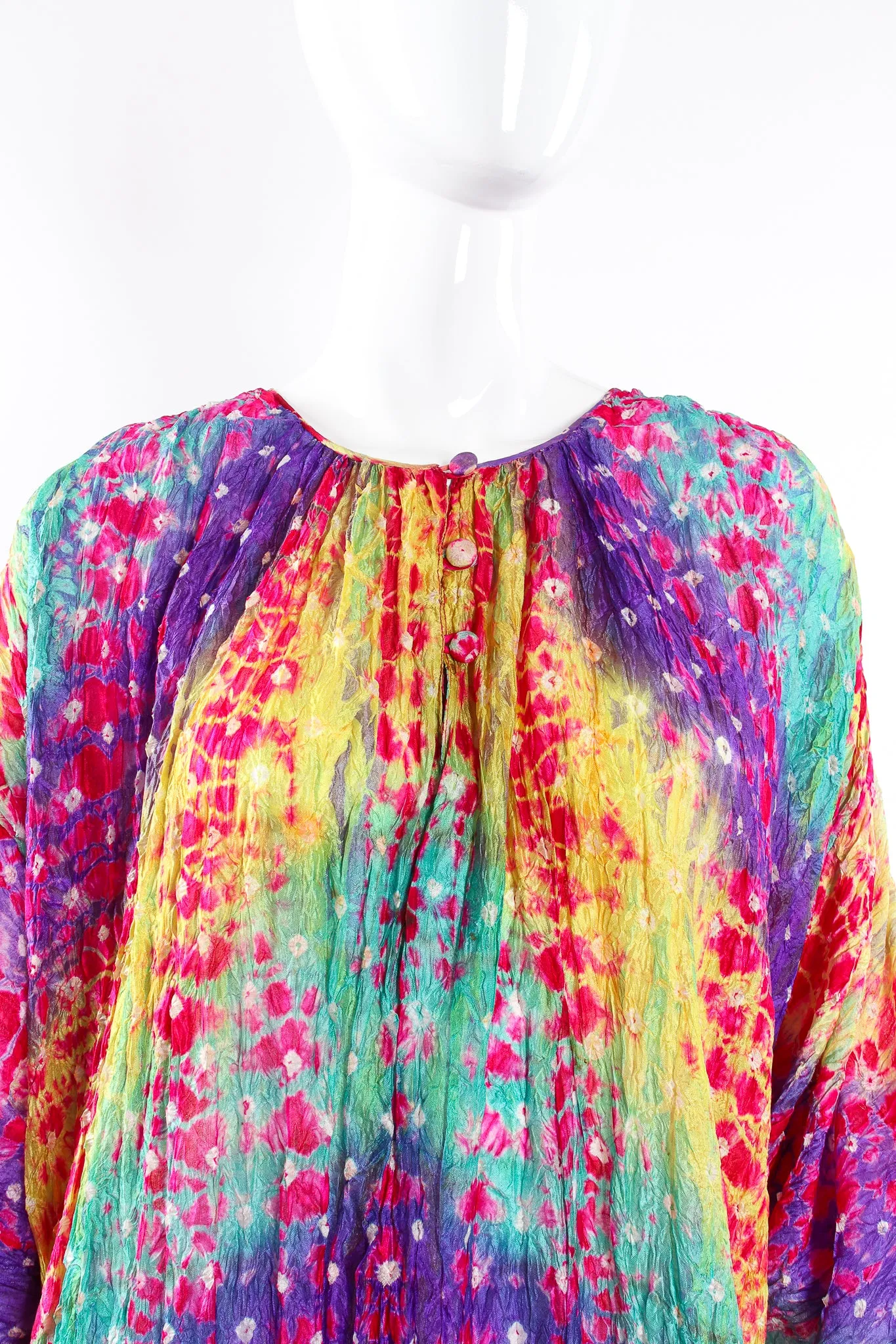 Rainbow Silk Tie Dye Caftan