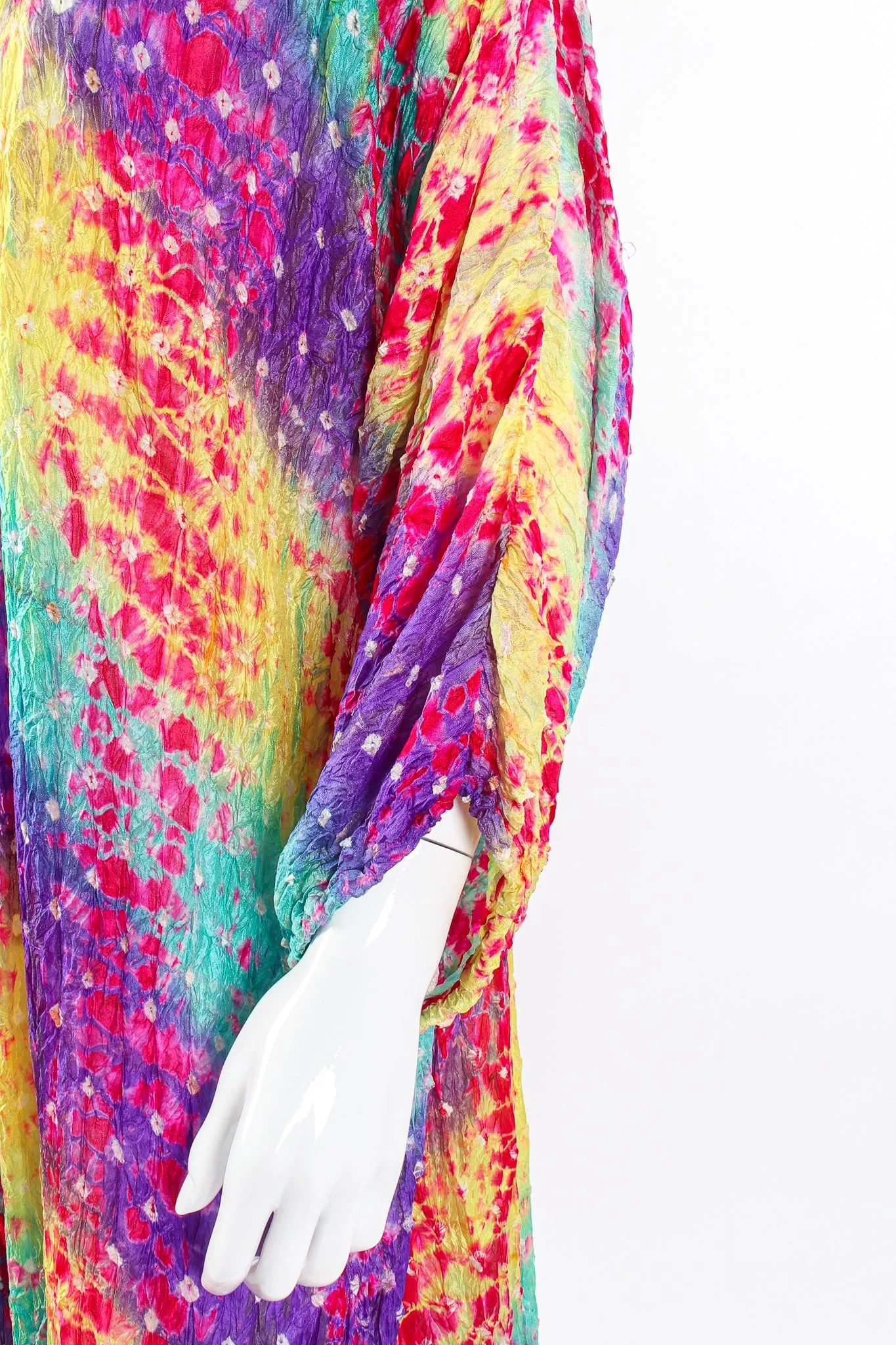 Rainbow Silk Tie Dye Caftan
