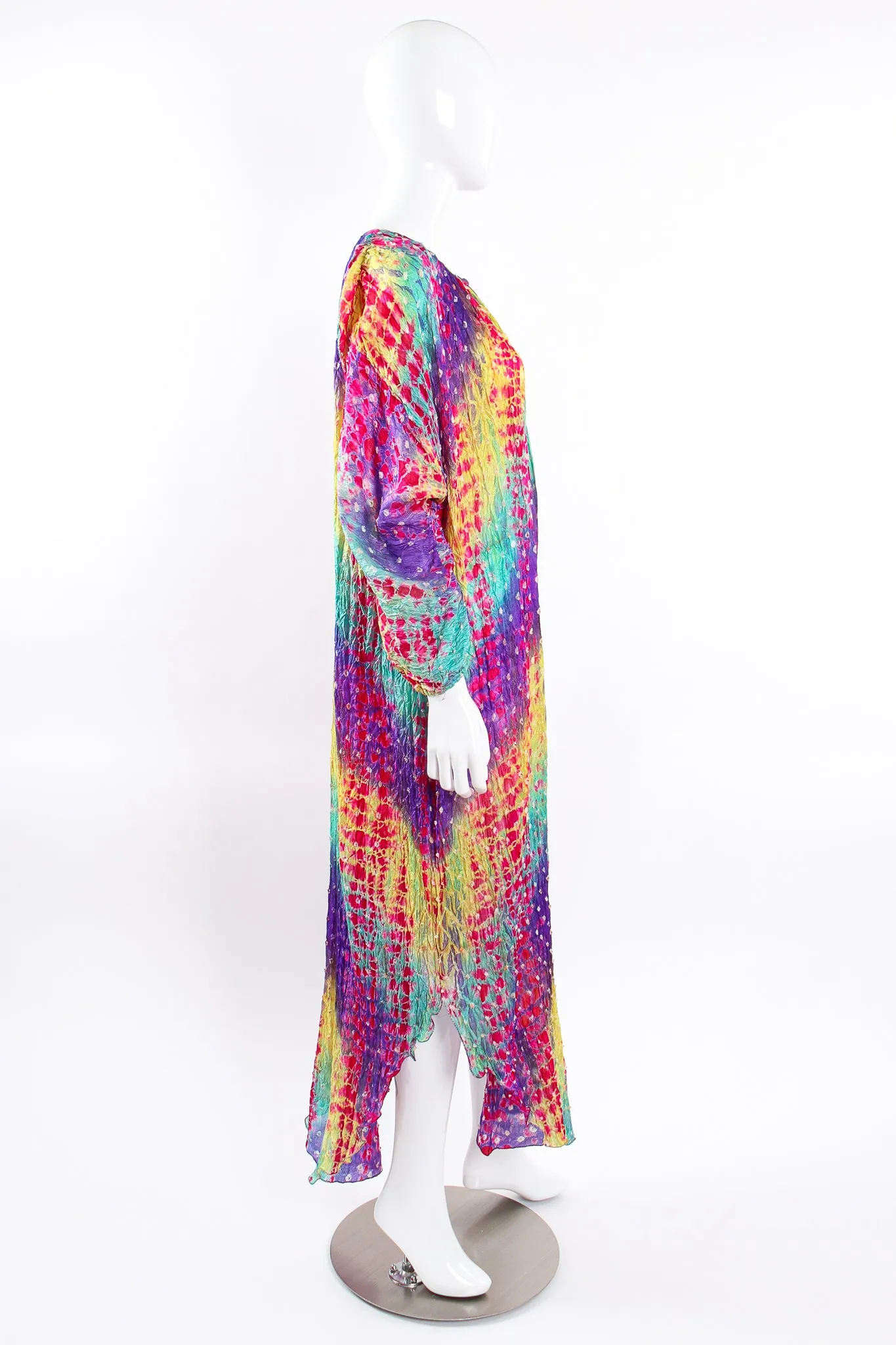 Rainbow Silk Tie Dye Caftan