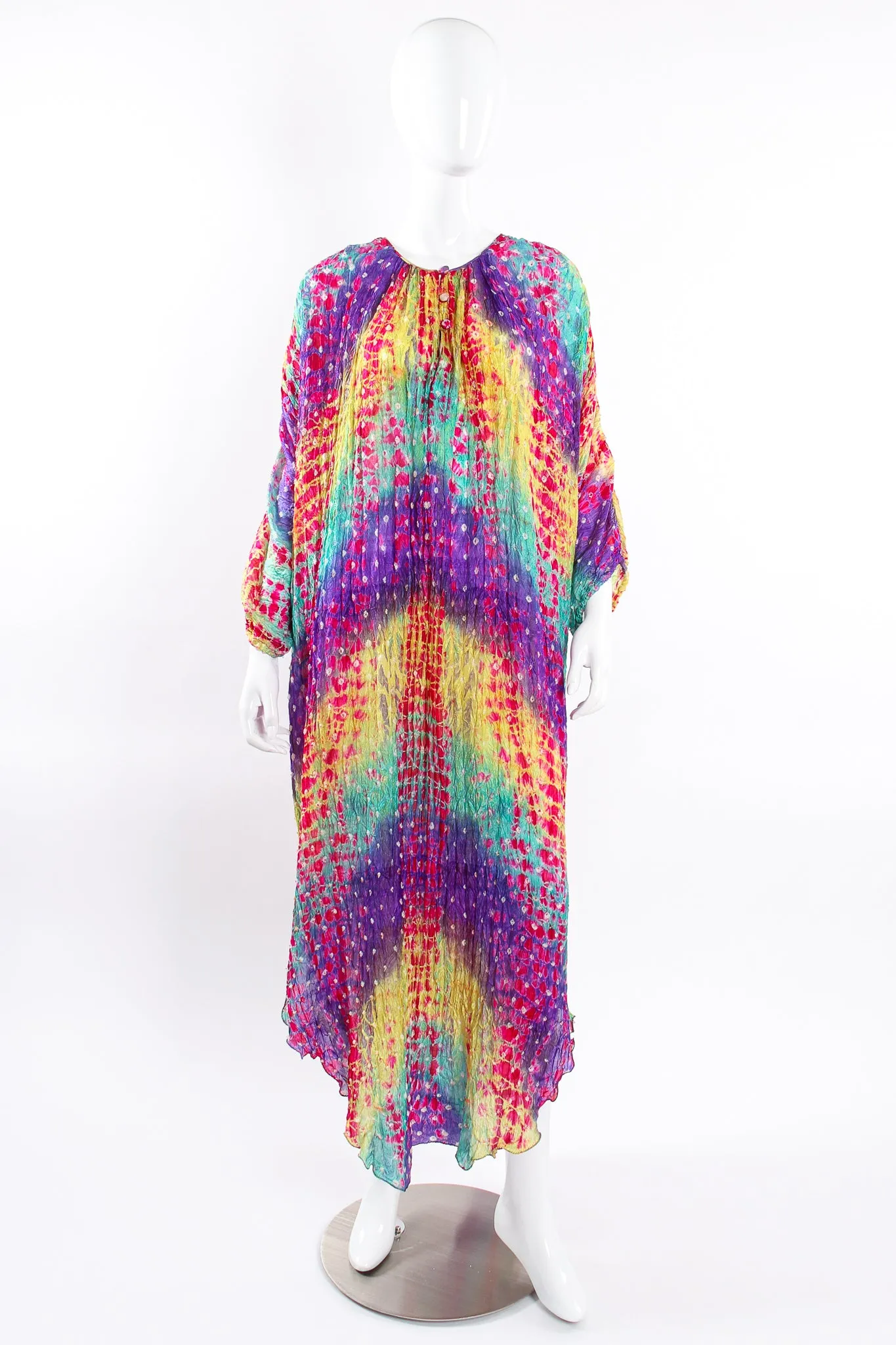 Rainbow Silk Tie Dye Caftan