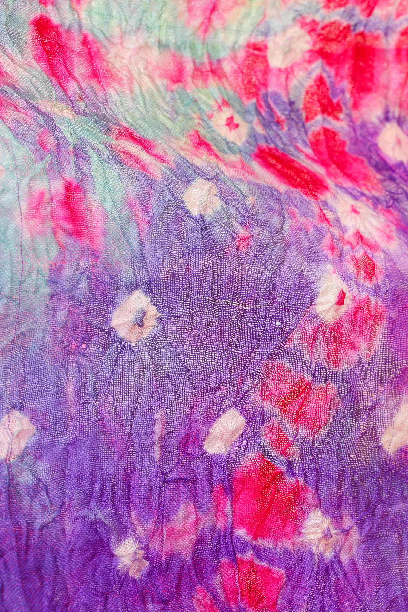 Rainbow Silk Tie Dye Caftan