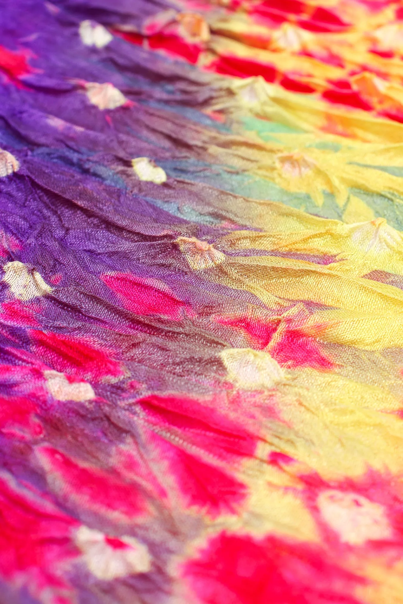 Rainbow Silk Tie Dye Caftan