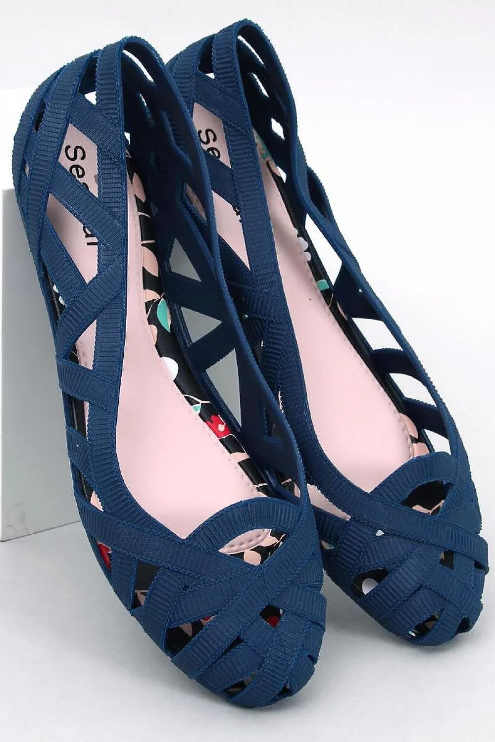 Rubber ballet flats