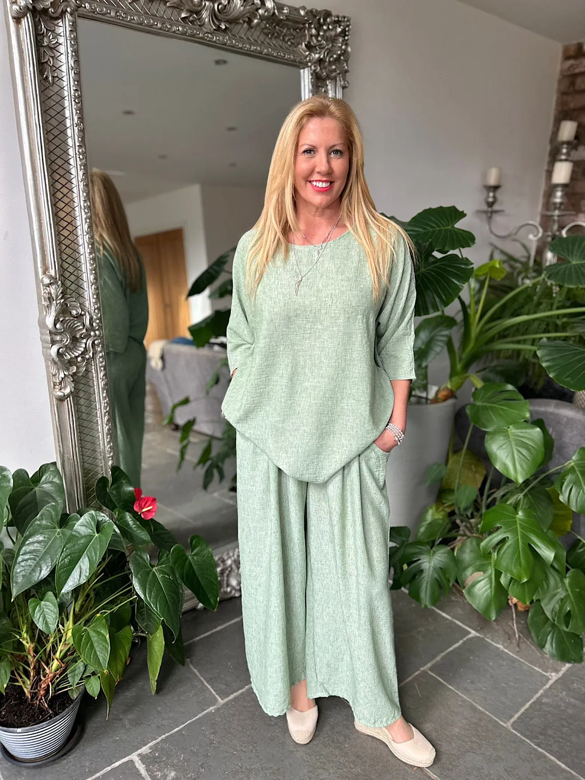 Sage Lightweight Trousers Kirsty