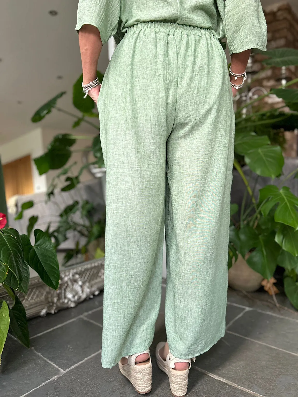 Sage Lightweight Trousers Kirsty