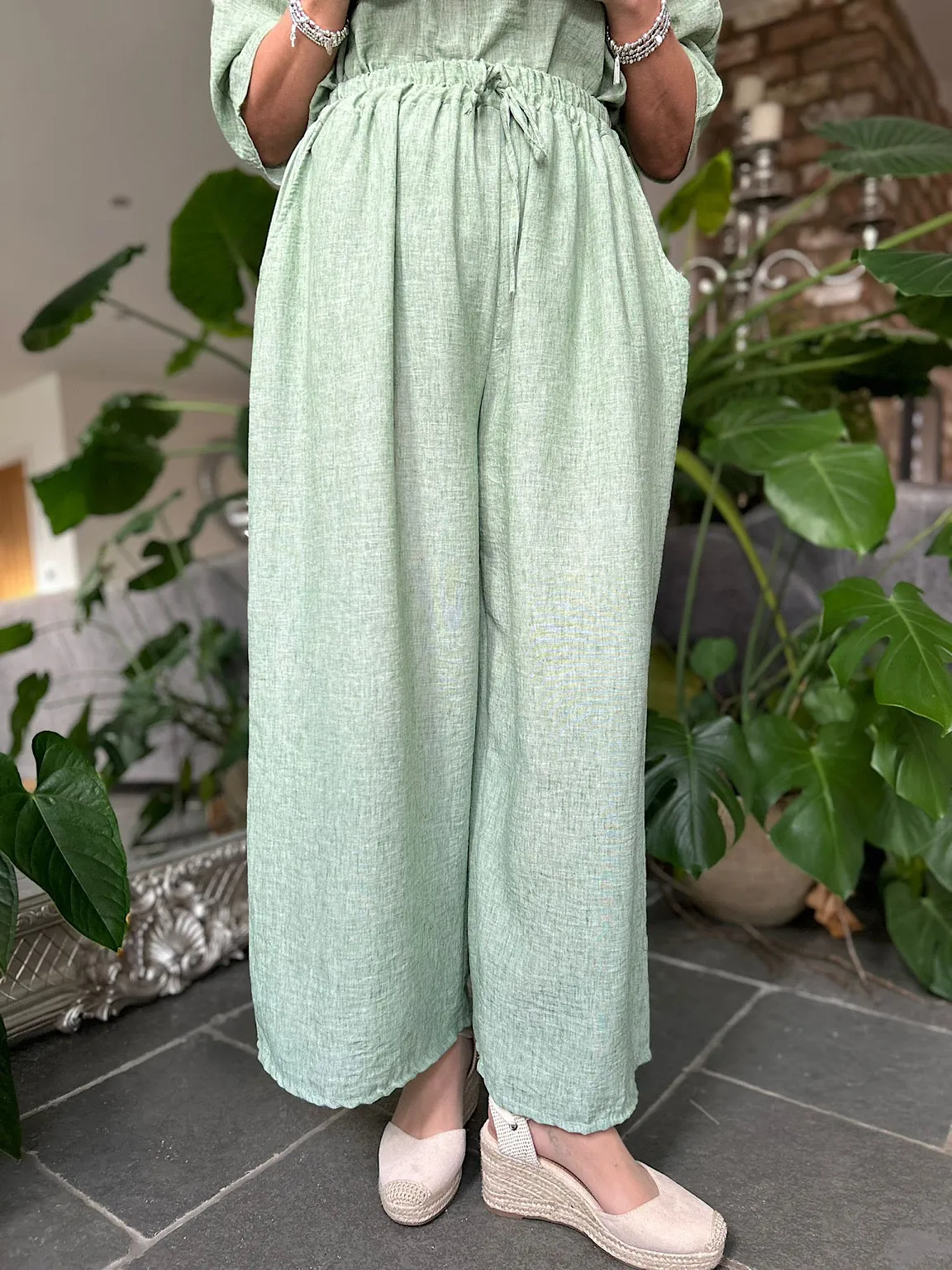 Sage Lightweight Trousers Kirsty