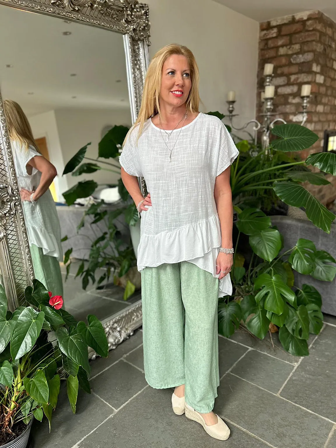 Sage Lightweight Trousers Kirsty