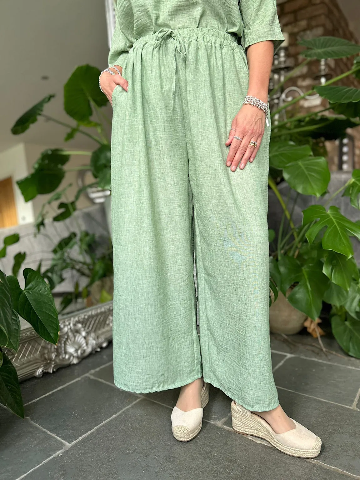 Sage Lightweight Trousers Kirsty
