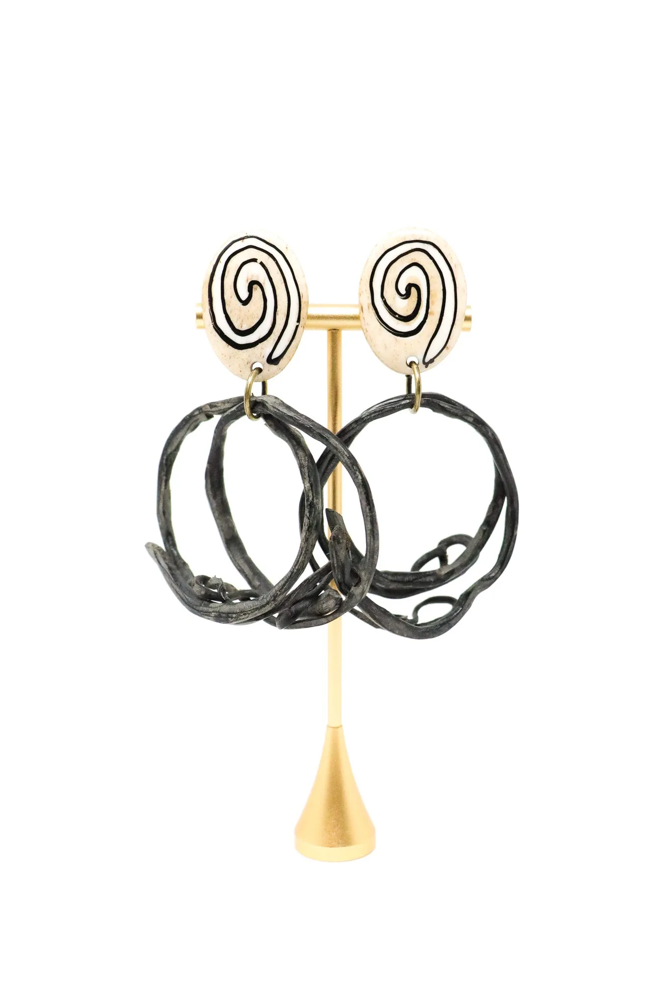 Sally Bass Wreath Clip-On Earrings