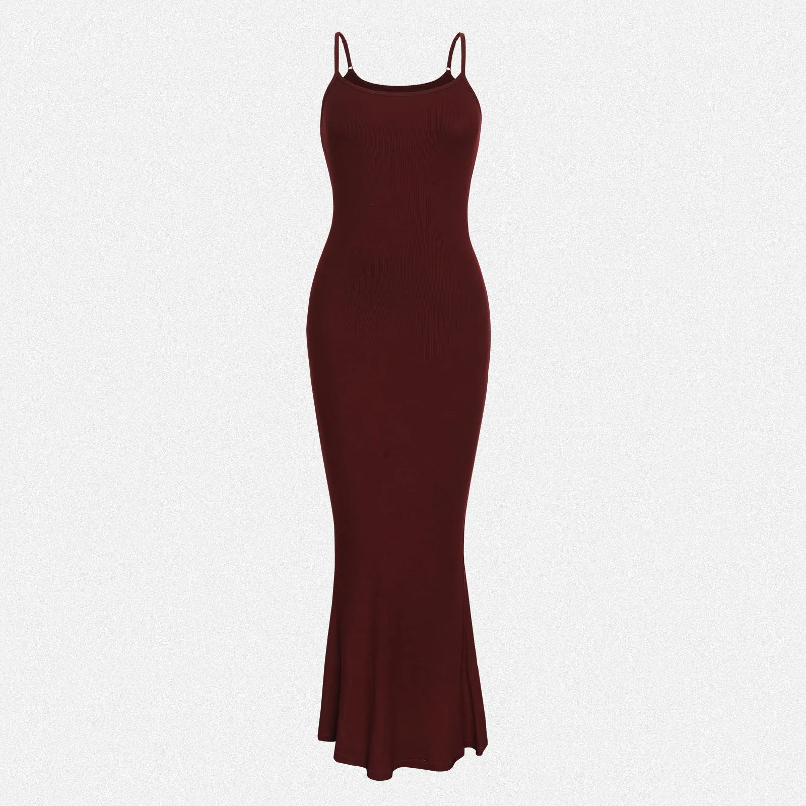 Shaperin Spaghetti Strap Ribbed Bodycon Maxi Dress