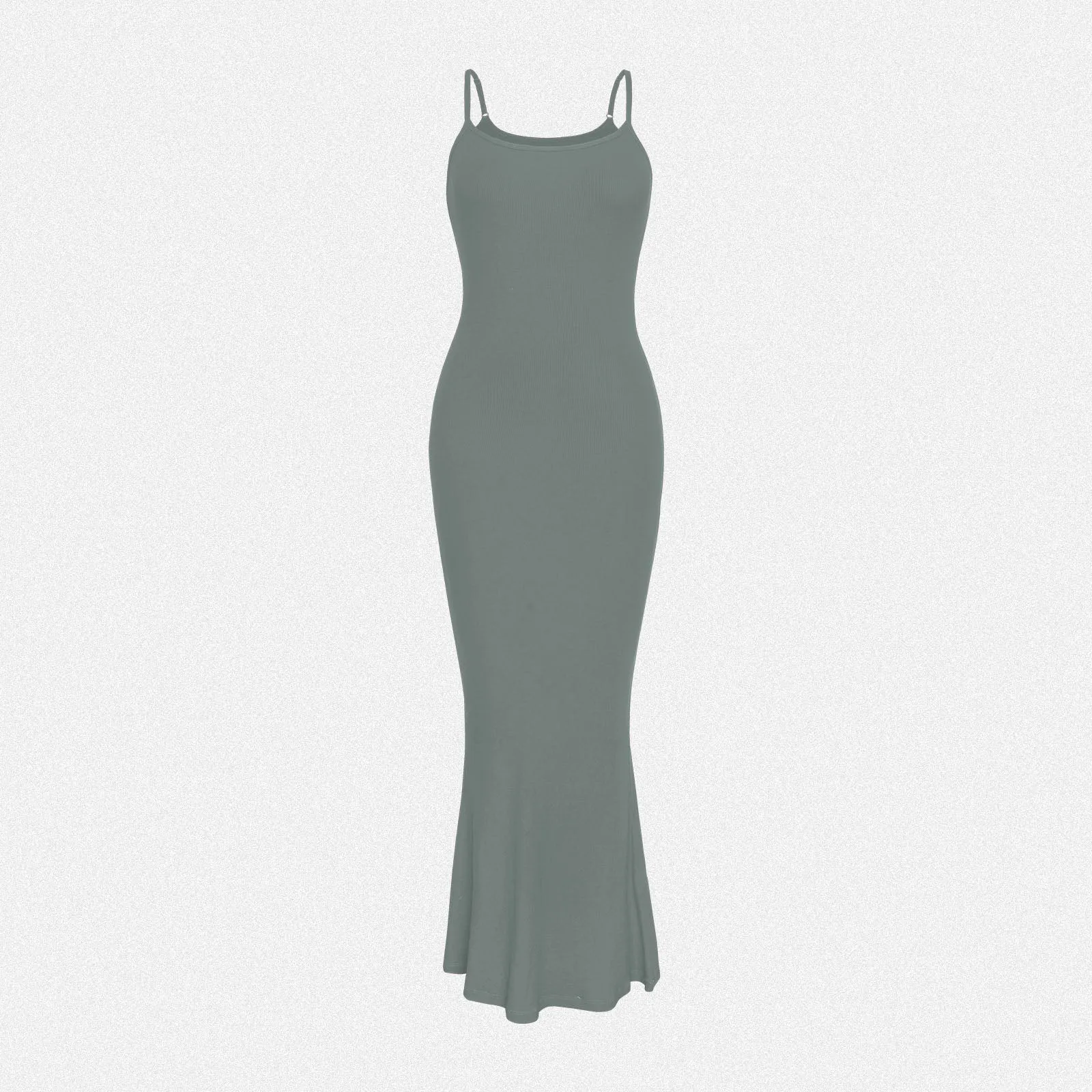 Shaperin Spaghetti Strap Ribbed Bodycon Maxi Dress