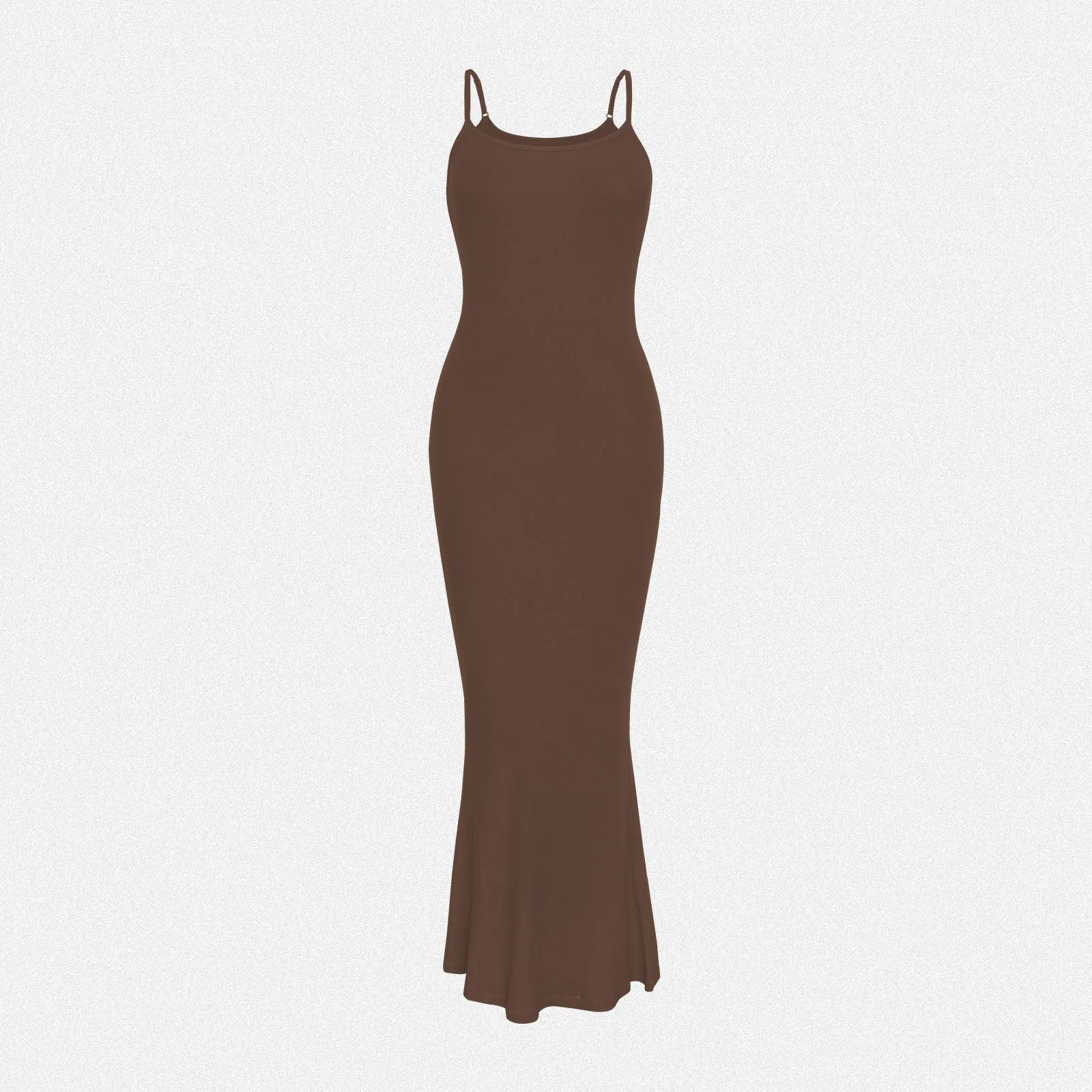 Shaperin Spaghetti Strap Ribbed Bodycon Maxi Dress