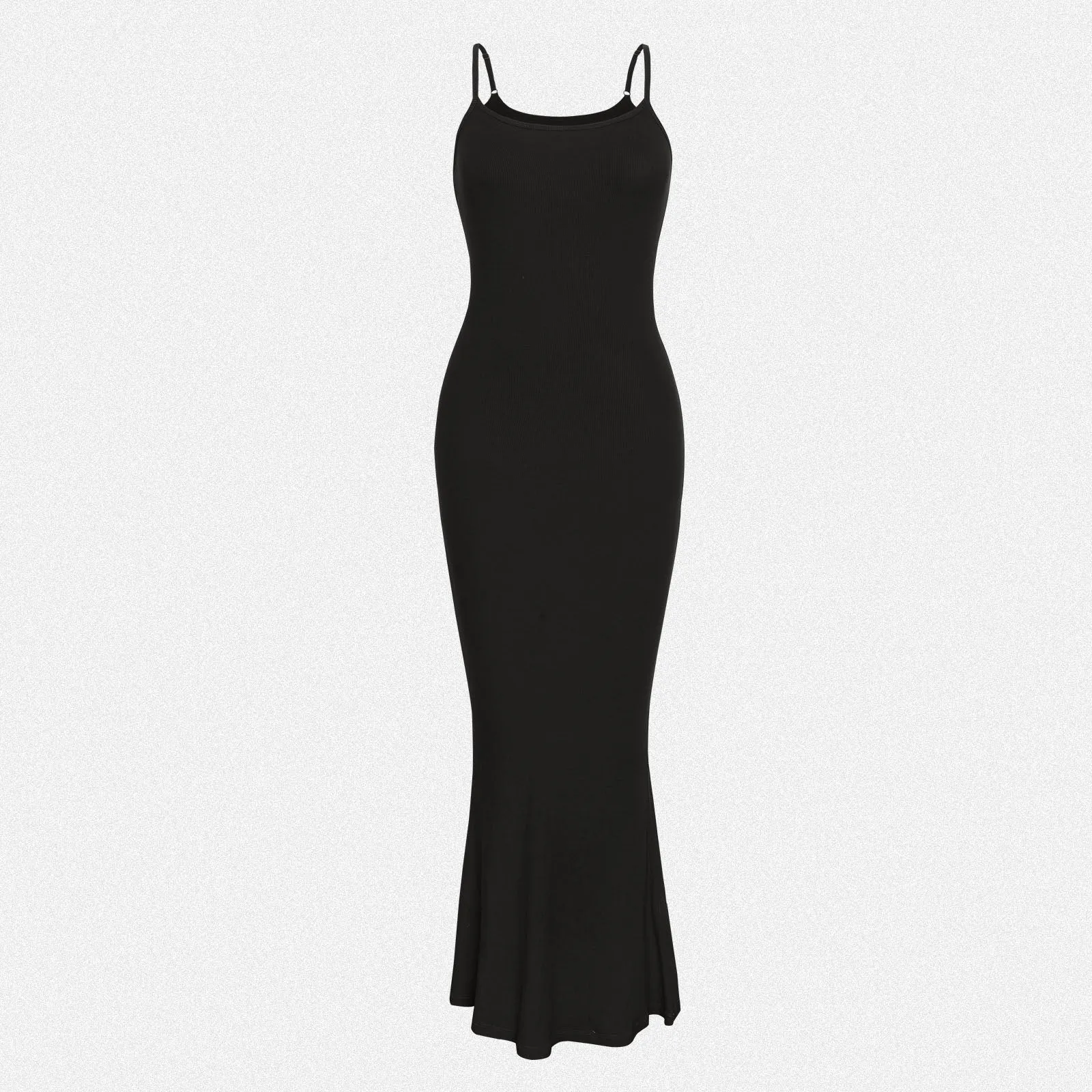 Shaperin Spaghetti Strap Ribbed Bodycon Maxi Dress