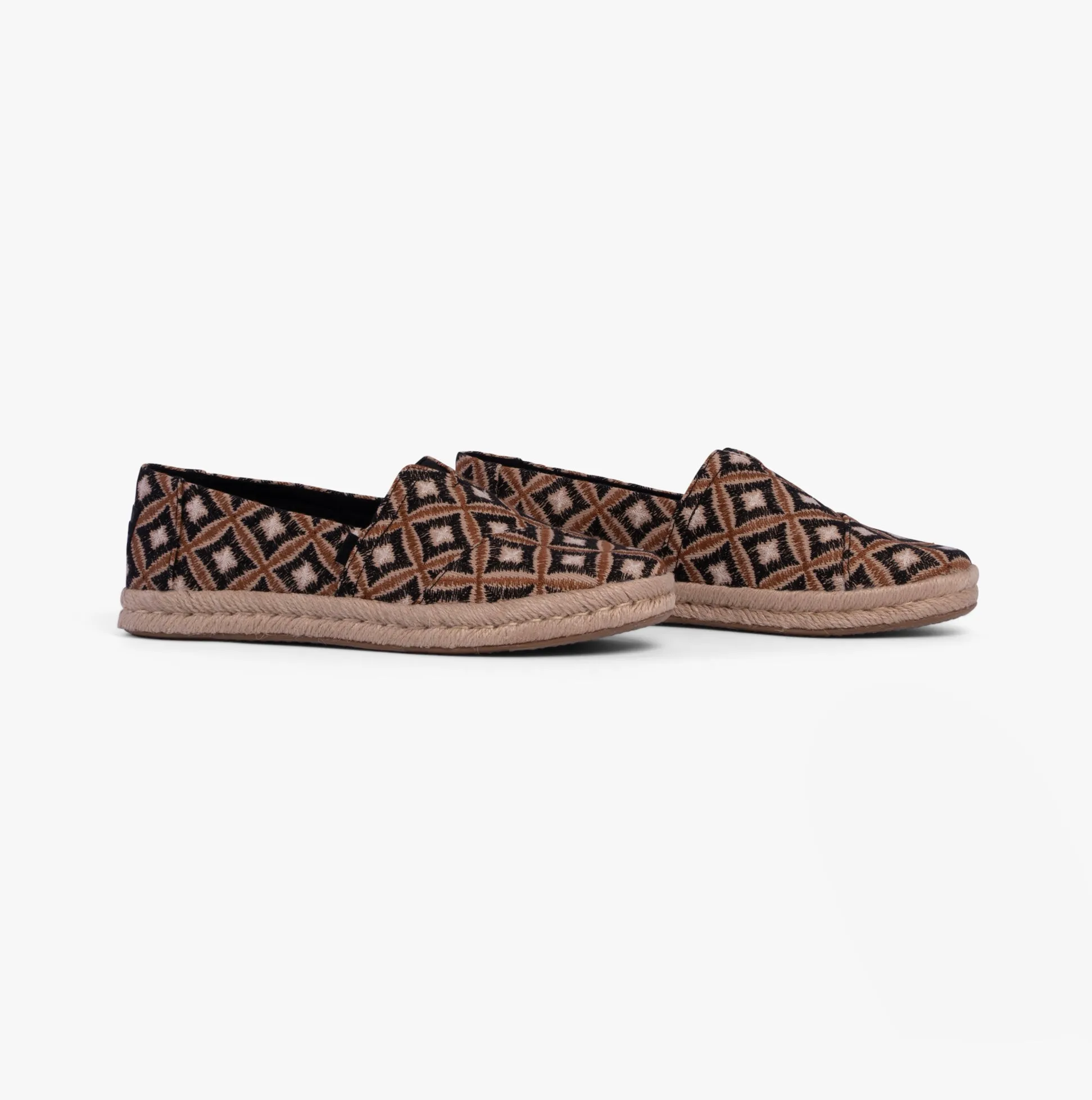 TOMS ALPARGATA ROPE 2.0 Womens Espadrilles Geo Black