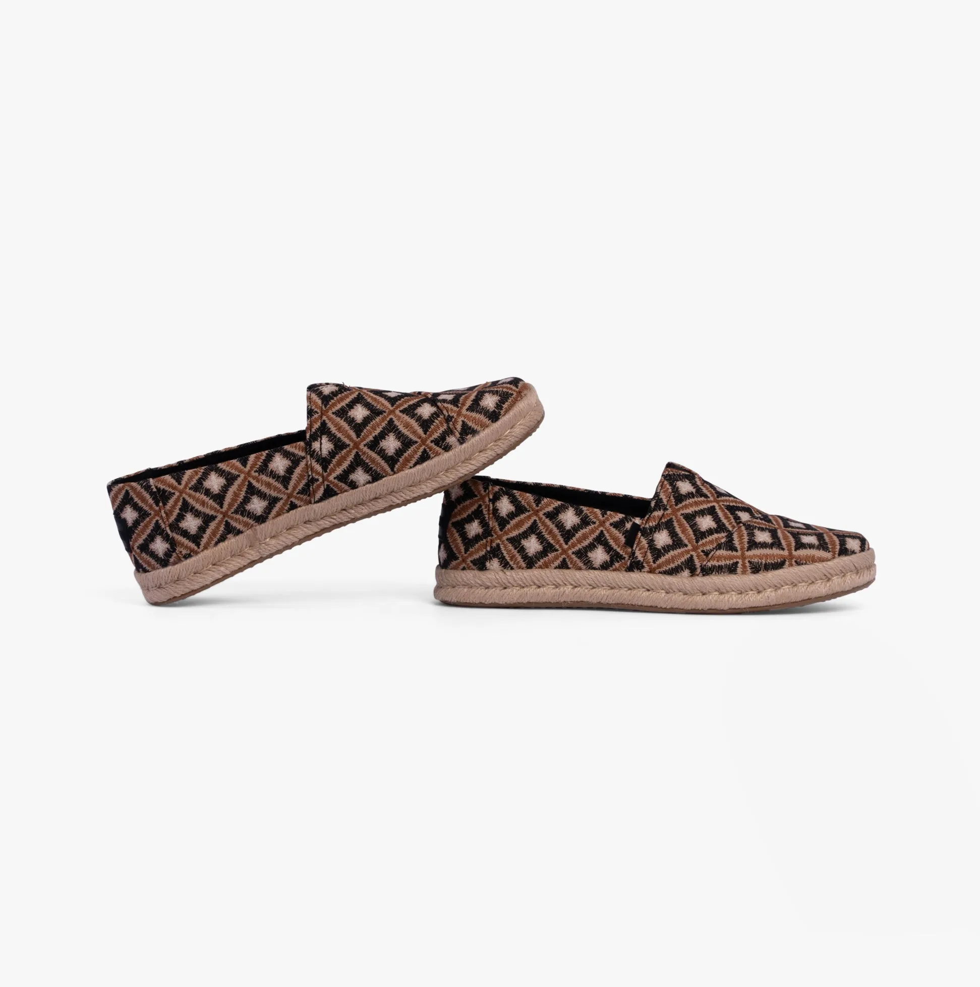 TOMS ALPARGATA ROPE 2.0 Womens Espadrilles Geo Black