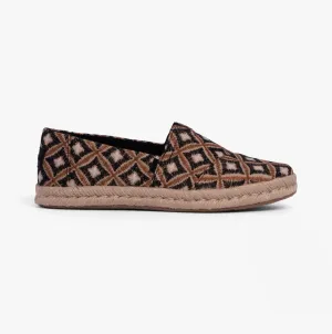 TOMS ALPARGATA ROPE 2.0 Womens Espadrilles Geo Black