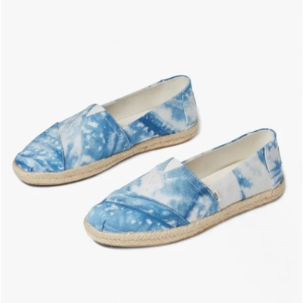 TOMS ALPARGATA ROPE Womens Cotton Slip-On Shoes Blue