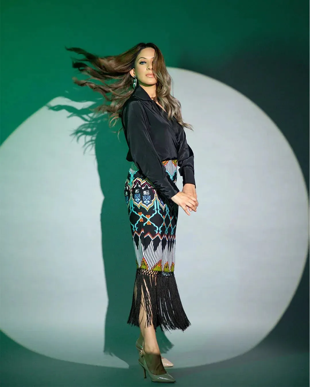 TRIBAL PRINT SHIRT DRESS