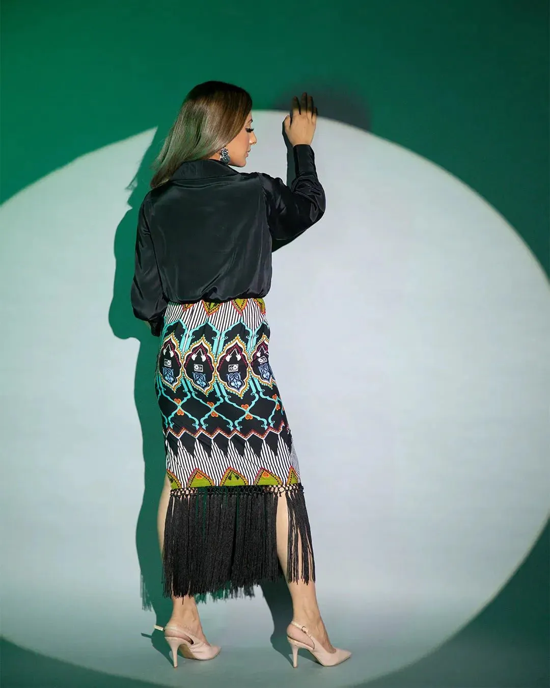 TRIBAL PRINT SHIRT DRESS