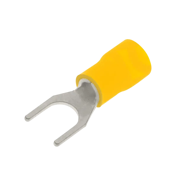 Unicrimp QYF6 Yellow Fork Terminal 6mm (100 Pack)