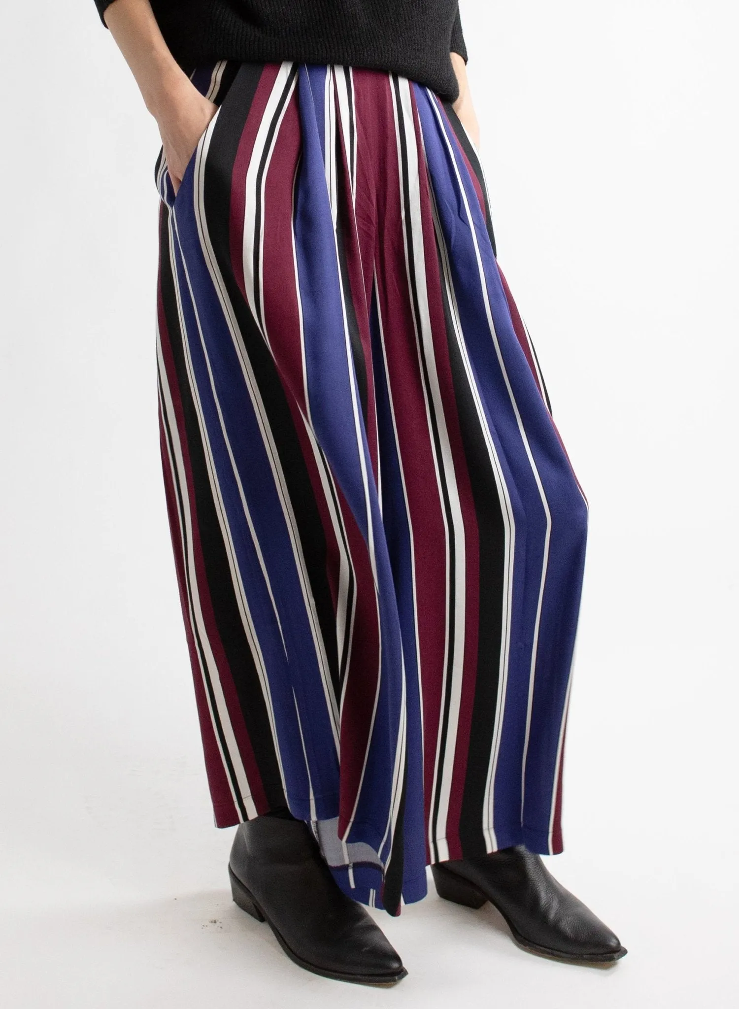 Vienna Pant - Cool Toned Stripe