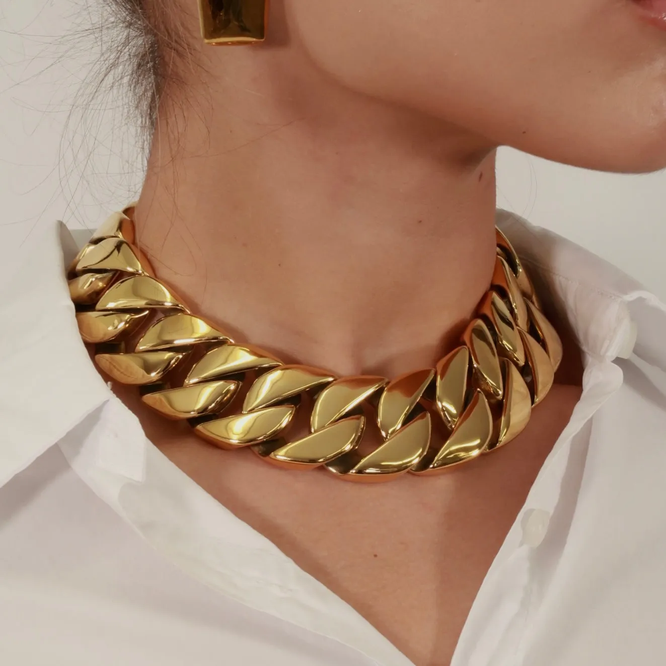 Widened Cool Cuban Chain Necklace